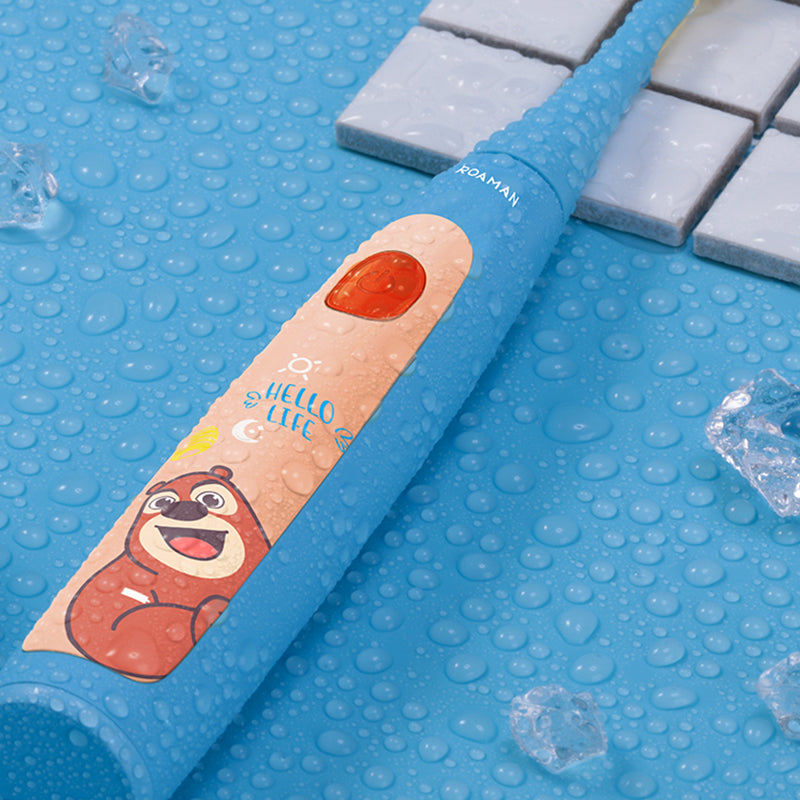 Children's Rechargeable Electric Automatic Toothbrush Sonic  Brush Silicone Head