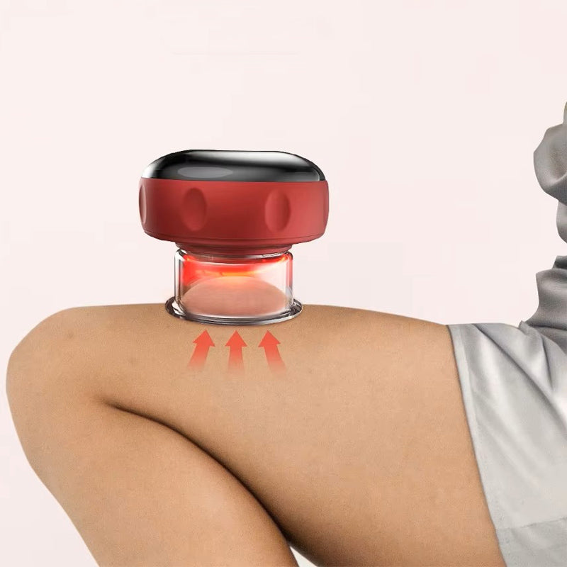 Body Scraping Massage Smart Electric Vacuum Cupping Heating Suction Cup Device Back Neck Arm Massger