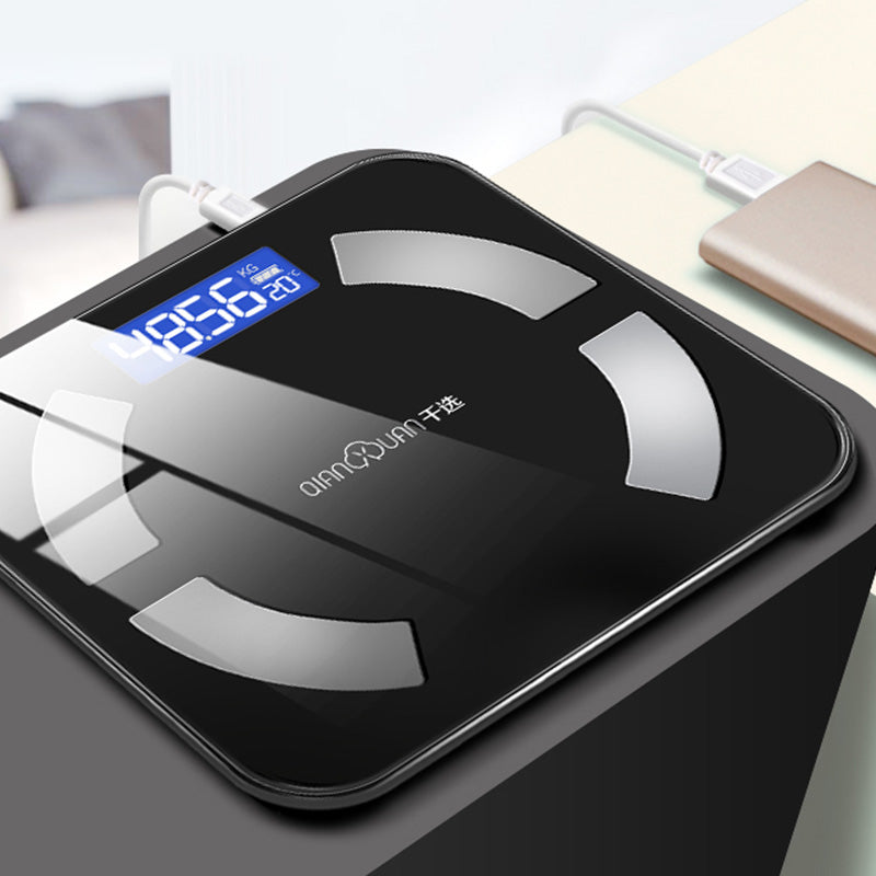 Bluetooth Smart Weight Scale Body Fat Health Monitor APP USB Charging QianXuan