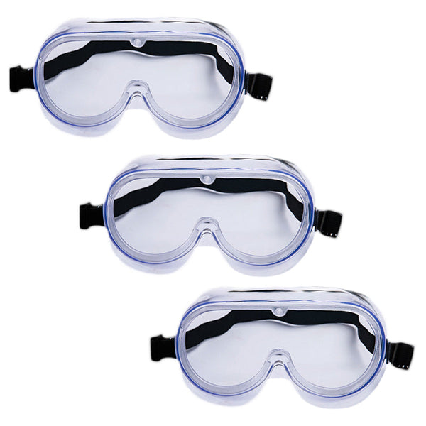 3PCS Medical Waterproof Goggles Antivirus Fully Enclosed Cover Eye Mask Glasses