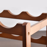 Modern Minimalist Multi-bottle Wine Grid Rack Storage Bamboo Solid Wood