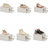Stackable Transparent Sliding Shoebox Storage Box Plastic Drawer Organizer