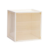 Cube Storage Cabinet Plastic Transparent Bookshelf Dustproof