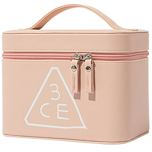 Portable Large Capacity Cosmetic Makeup Box with Built-in Mirror 3CE