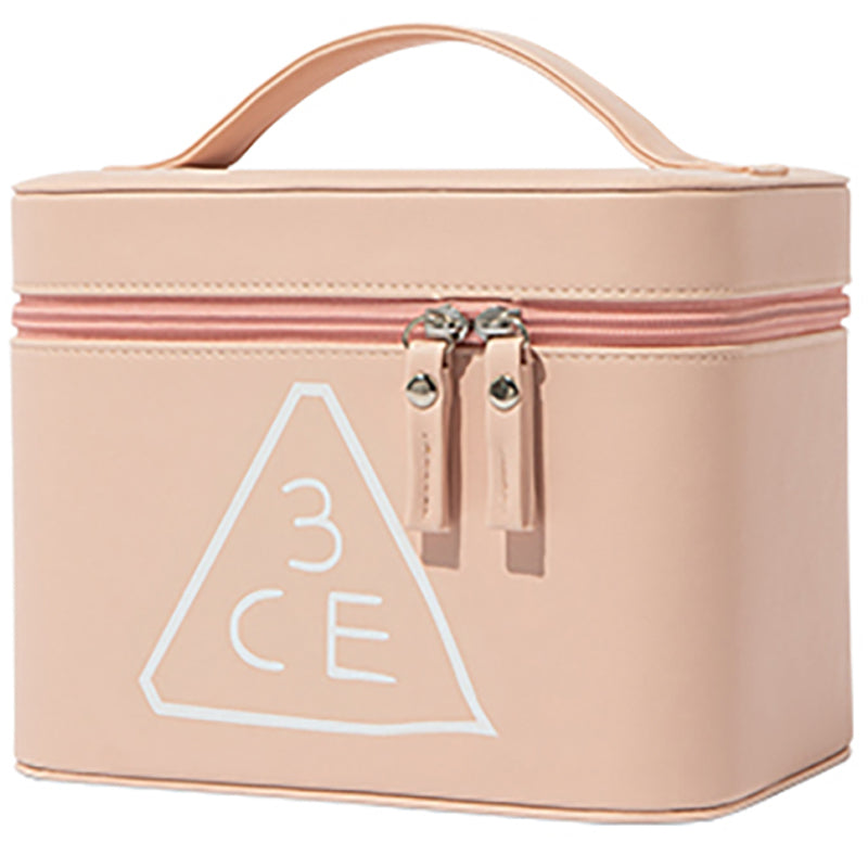 Portable Large Capacity Cosmetic Makeup Box with Built-in Mirror 3CE