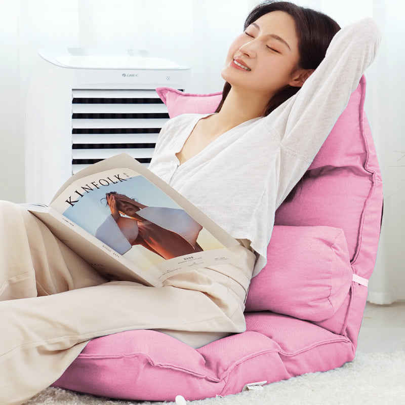 Adjustable Folding Lazy Sofa Floor Chair with Head Waist Leg Support