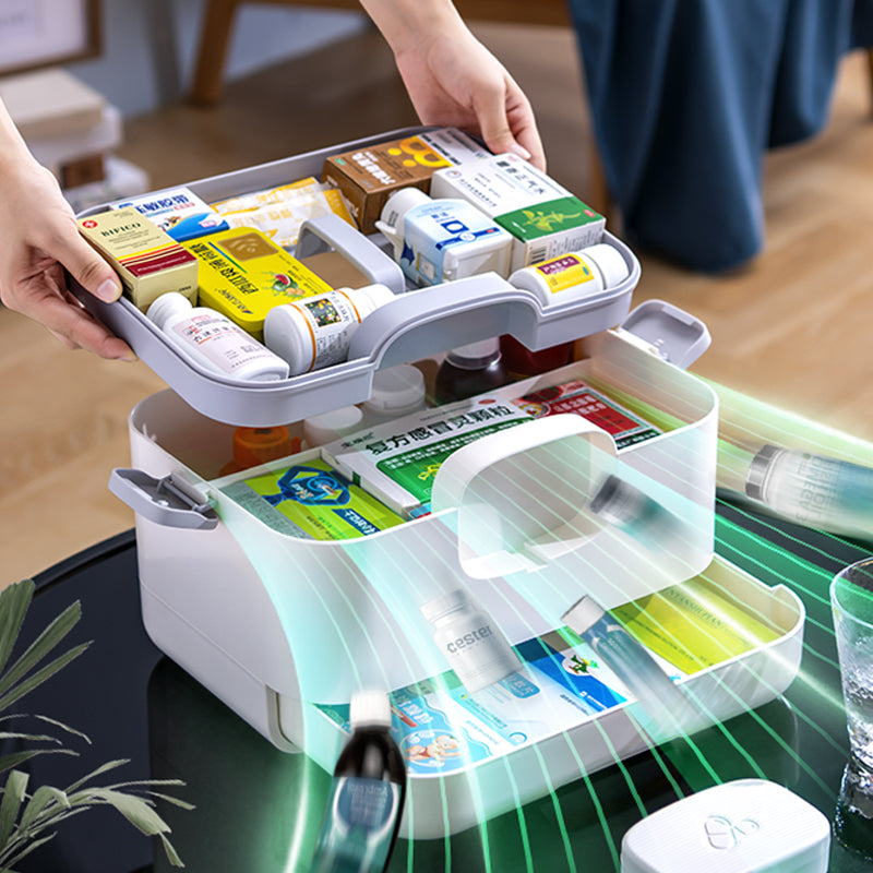 Home Care Medicine Box Smart Timed Alarm First Aid Medical Kit