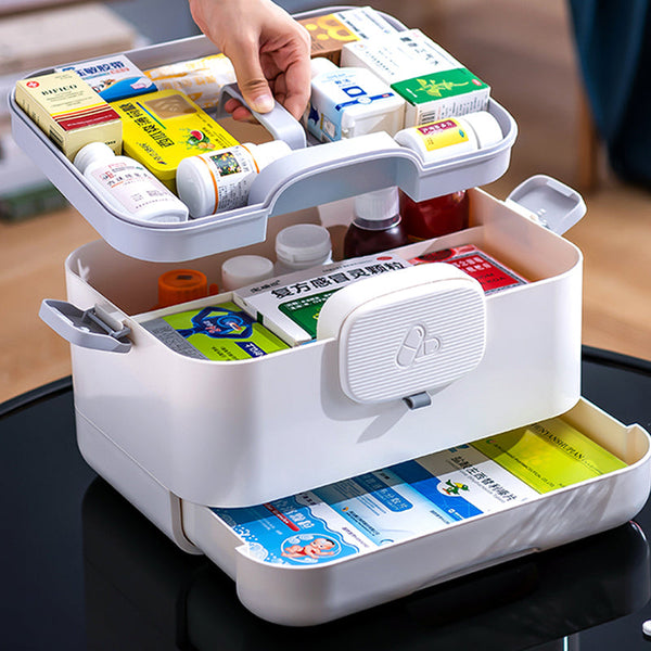 Home Care Medicine Box Smart Timed Alarm First Aid Medical Kit
