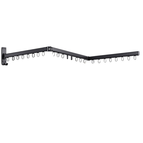 Balcony Folding Drying Rack Wall Hanging Indoor Telescopic Clothes Rod Push-pull