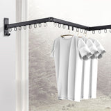 Balcony Folding Drying Rack Wall Hanging Indoor Telescopic Clothes Rod Push-pull