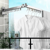 Balcony Folding Drying Rack Wall Hanging Indoor Telescopic Clothes Rod Push-pull