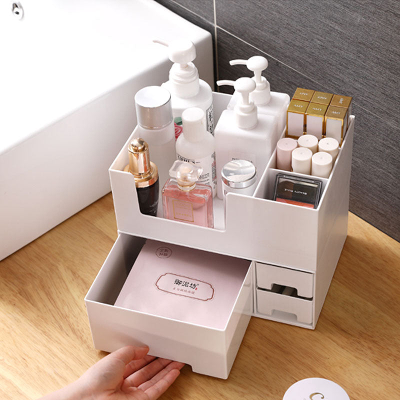 Cosmetic Storage Box Plastic Desktop Drawer Box Mask Box Skin Care Products Rack