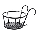 Balcony Flower Stand Iron Hanging Pot Hanger Railing Succulent Green Plant