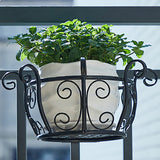 Nordic Balcony Flower Stand Decoration Shelf Wrought Iron Pot Hanger Green Plant