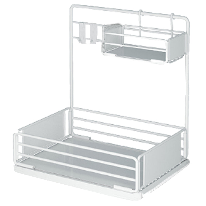 Kitchen Storage Sliding Rail Seasoning Rack Rust-proof Bathroom Organizer