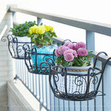 Nordic Balcony Flower Stand Decoration Shelf Wrought Iron Pot Hanger Green Plant