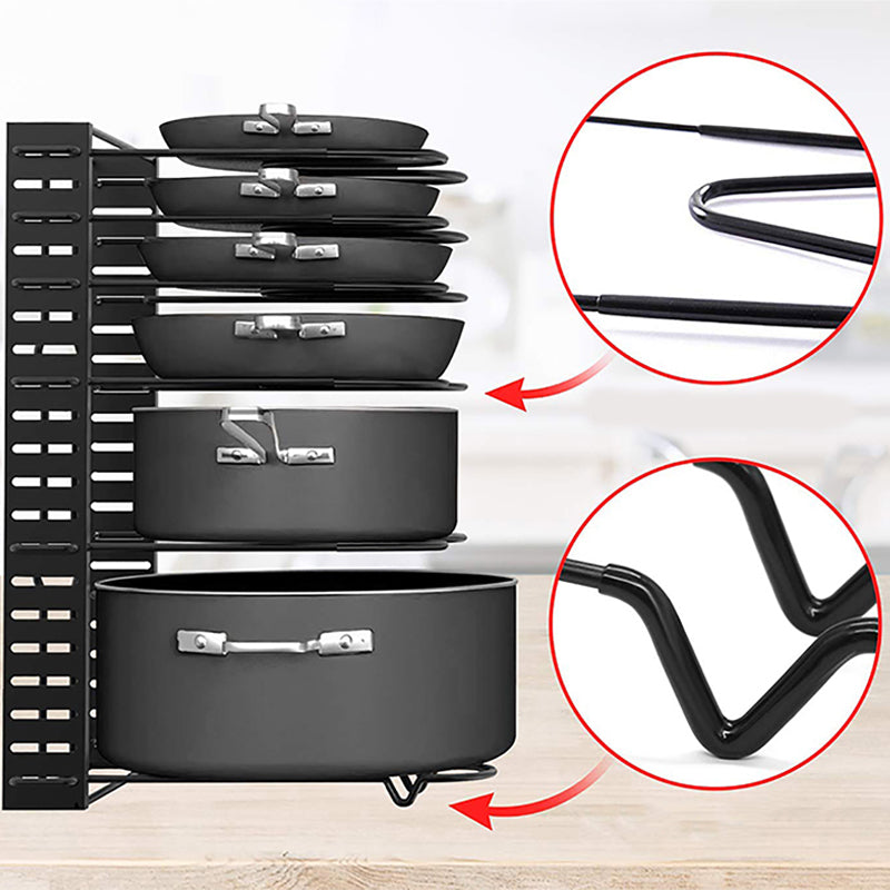 Multi-layer Pot Lid Pan Cutting Board Rack Storage