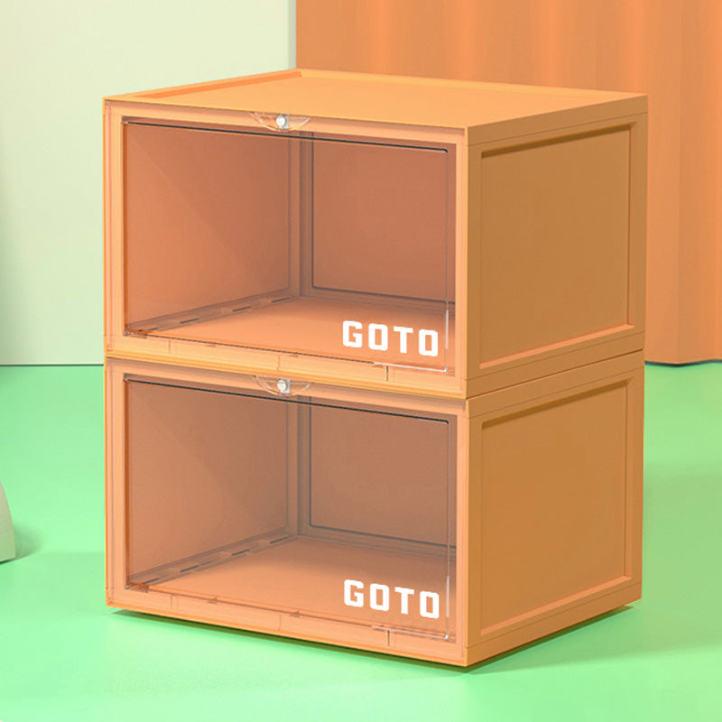 Multicolor Transparent Shoebox Side Opening Storage Box
