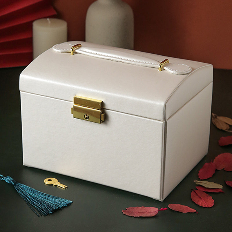 High-end Jewelry Box Earrings Necklace Storage Multi-layer With Lock