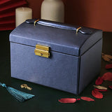 High-end Jewelry Box Earrings Necklace Storage Multi-layer With Lock