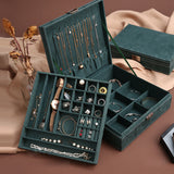 High-end Jewelry Box Earrings Necklace Storage Multi-layer With Lock