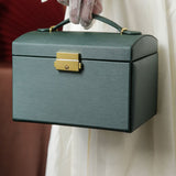 High-end Jewelry Box Earrings Necklace Storage Multi-layer With Lock