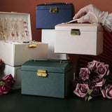 High-end Jewelry Box Earrings Necklace Storage Multi-layer With Lock