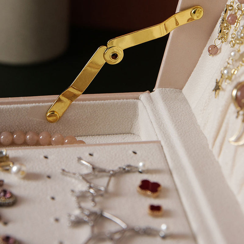 High-end Jewelry Box Earrings Necklace Storage Multi-layer With Lock