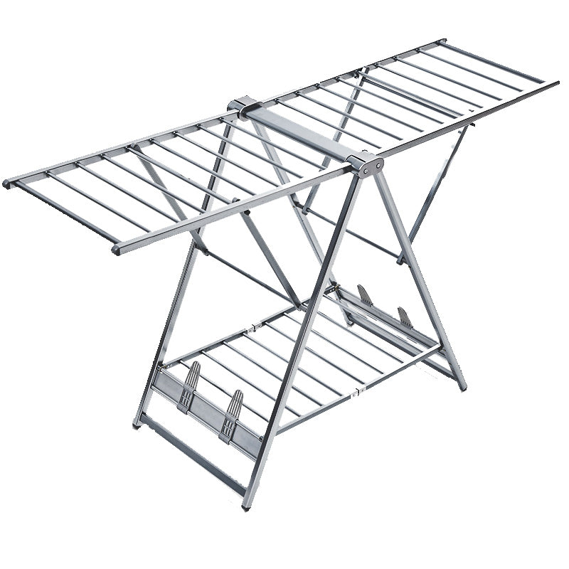 Floor Drying Folding Rack Balcony Indoor Cooling Clothes Quilt Aluminum Alloy