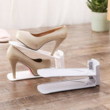 White Double Layer Shoe Anti Dust Storage Shoe Rack