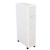 Kitchen Bathroom Wheeled Storage Box  Cabinet Drawer Type Ultra-narrow Slot Rack