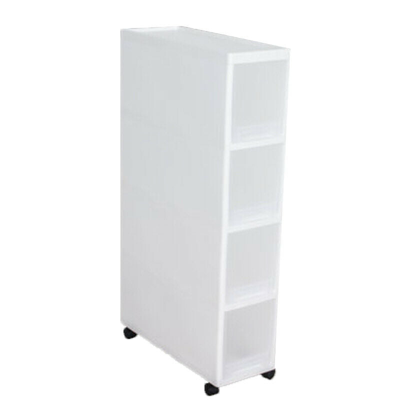 Kitchen Bathroom Wheeled Storage Box  Cabinet Drawer Type Ultra-narrow Slot Rack