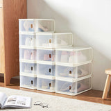 Transparent Plastic Storage Shoe Box flip Drawer Stackable  Dust-proof