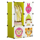 Children's Wardrobe Plastic Shelf Clothes Storage Cabinet