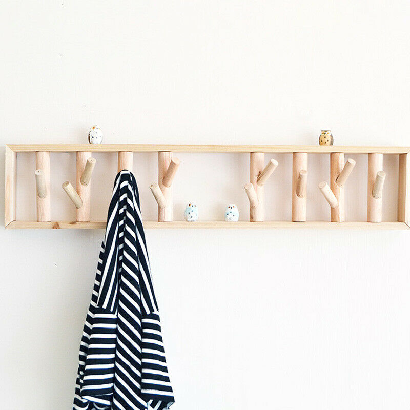 Hand-Made Wooden Wall Creative Coat Hook