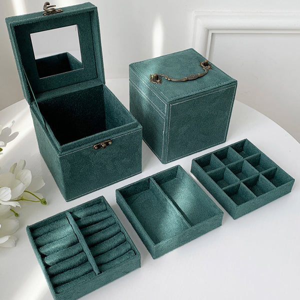 Jewelry Box Glass Earring Ring Display Organizer