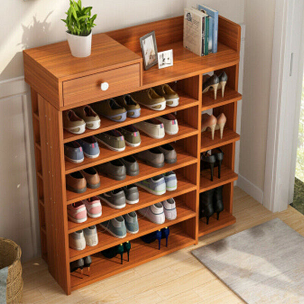 7-layer Wooden Shoe Rack Multi-layer Cabinet Dust-proof Shelf Rack