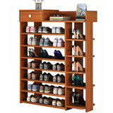 7-layer Wooden Shoe Rack Multi-layer Cabinet Dust-proof Shelf Rack
