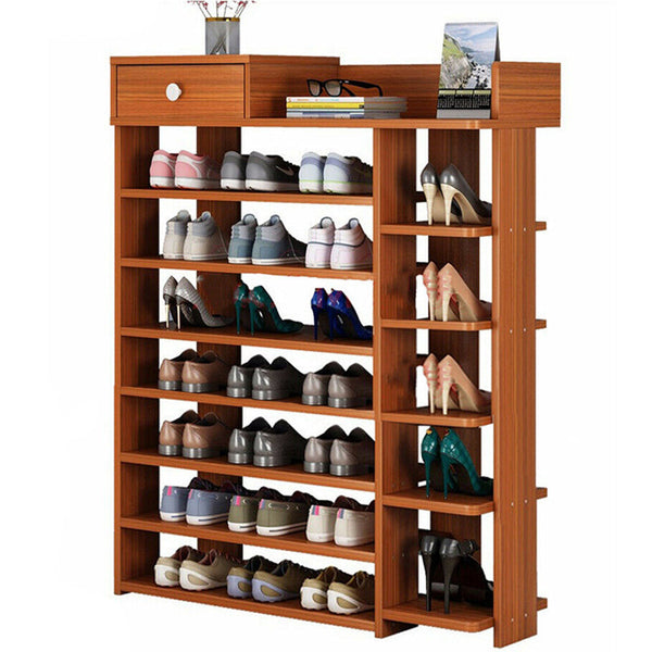 7-layer Wooden Shoe Rack Multi-layer Cabinet Dust-proof Shelf Rack