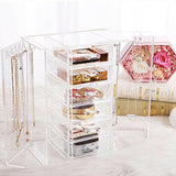 Transparent Acrylic Lipstick Jewelry Storage Box Drawer