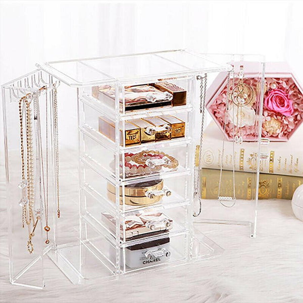 Transparent Acrylic Lipstick Jewelry Storage Box Drawer