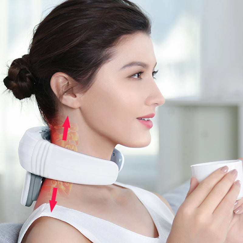 Cervical Massager Neck  Shoulder Massage Vertebral Pillow Hot Compress