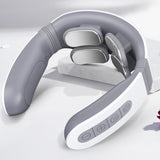Portable Electric Neck Massager Cervical Patches Stimulator Pain Relief 4-Head