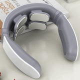 Portable Electric Neck Massager Cervical Patches Stimulator Pain Relief 4-Head