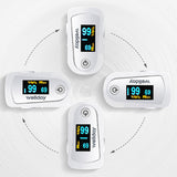 Medical Oximeter Finger Clip Blood Oxygen Detection Pulse Heart Rate Monitor