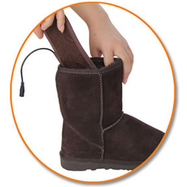 USB Rechargeable Heated Insoles Foot Warmer Heater Charging Heat Boots Shoes Pad