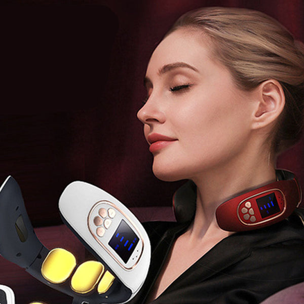 Smart Neck Shoulder Massager Heat Therapy Cervical Shiatsu Kneading Massage