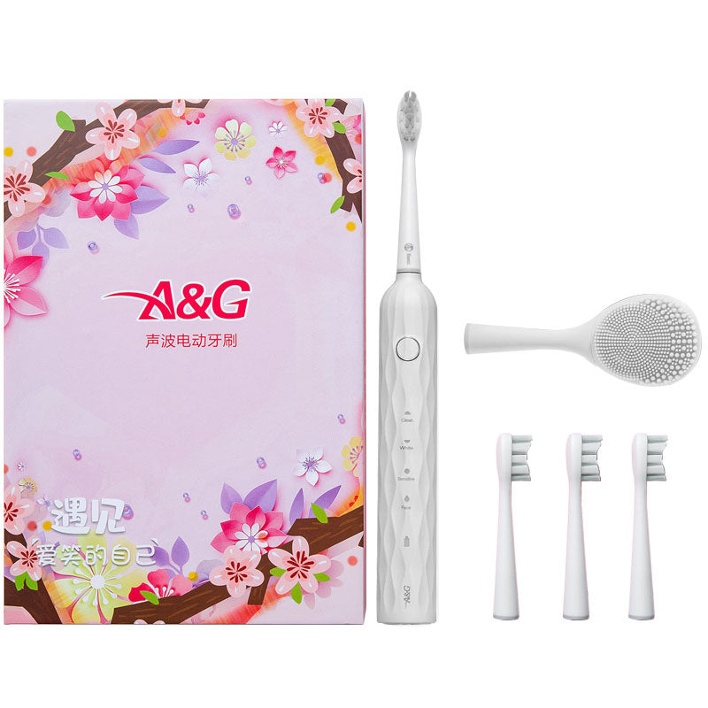 Electric Brush Head Sonic Rechargeable Toothbrush Waterproof A&G