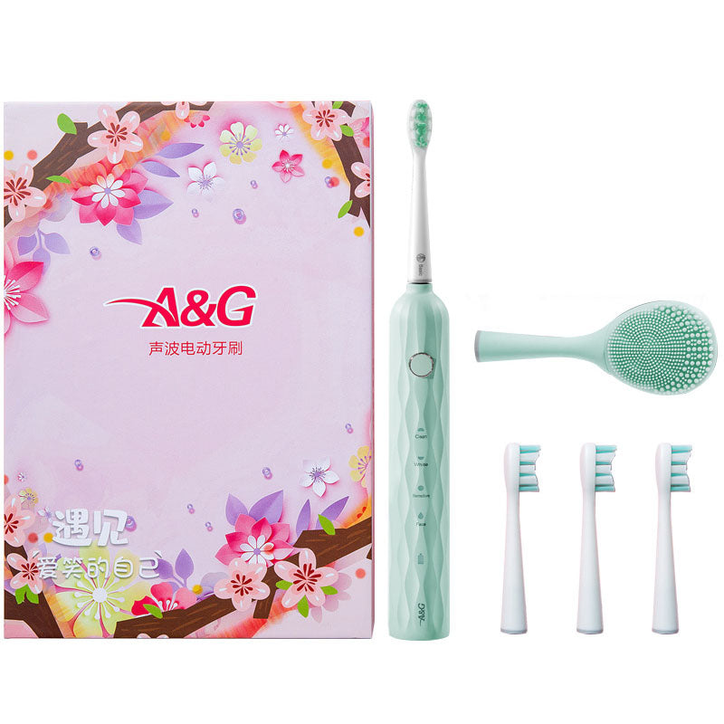 Electric Brush Head Sonic Rechargeable Toothbrush Waterproof A&G