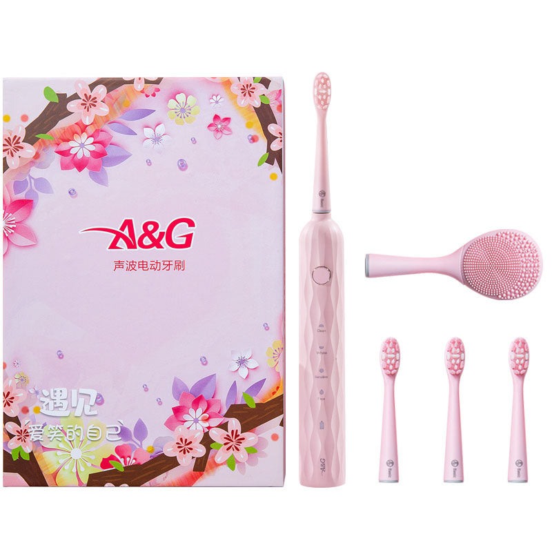 Electric Brush Head Sonic Rechargeable Toothbrush Waterproof A&G